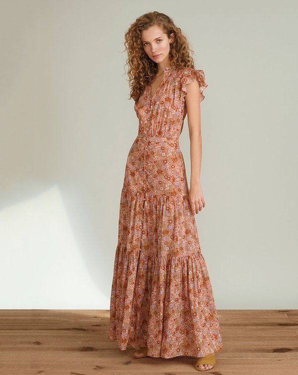 Veronica Beard Floral Satori Dress - Coral | Garmentory