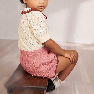 kids Misha & Puff Popcorn Rib Shorts - Rose Blush Pink | Garmentory
