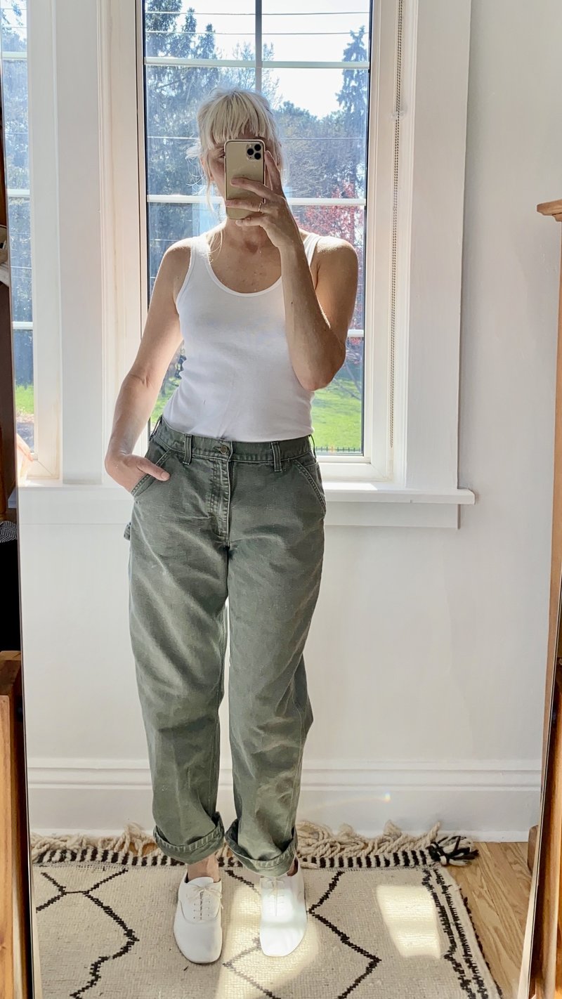 Carpenter Jeans Carhartt Olive Green Pants Vintage Carhartt Canvas