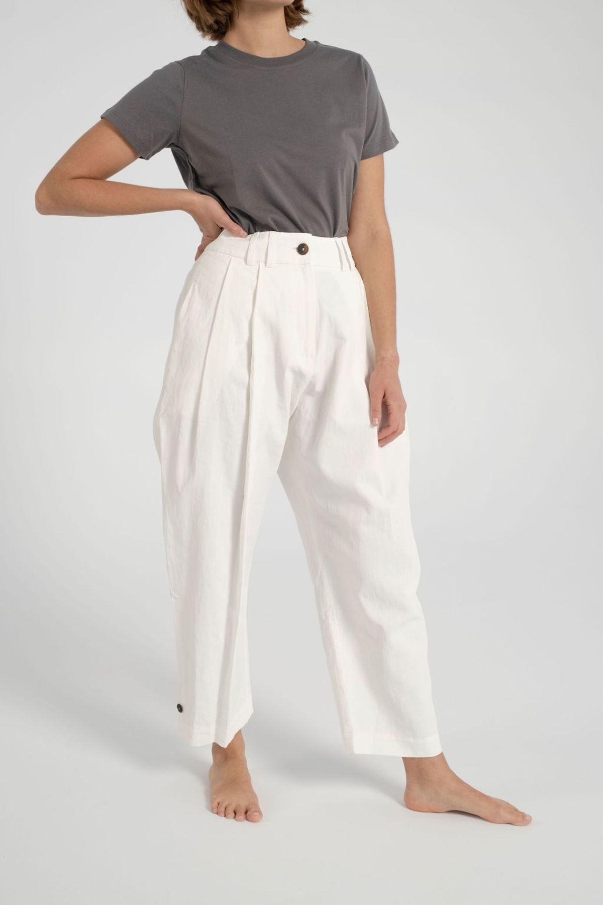 Studio Nicholson Bag Pants - Milk - Image 1 of 18