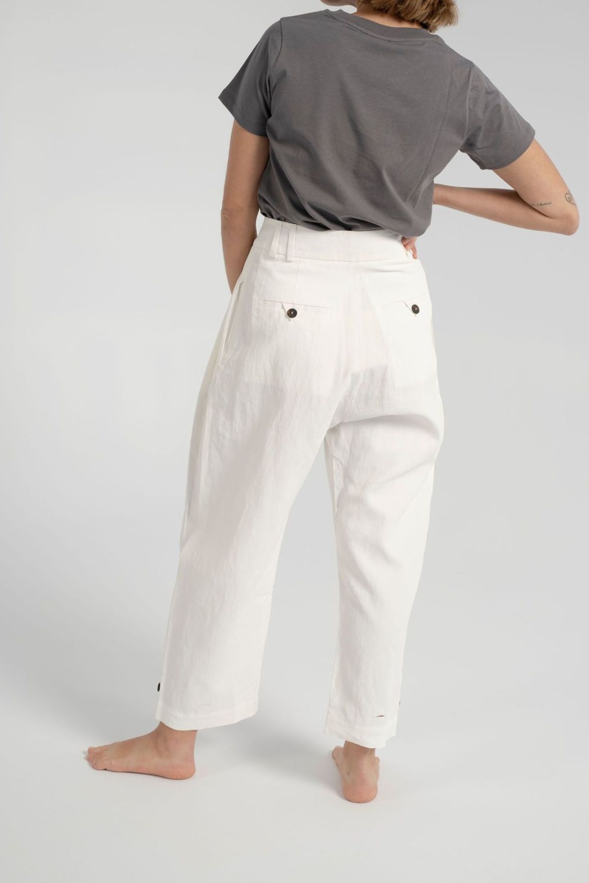 Studio Nicholson Bag Pants - Milk - Image 2 of 18