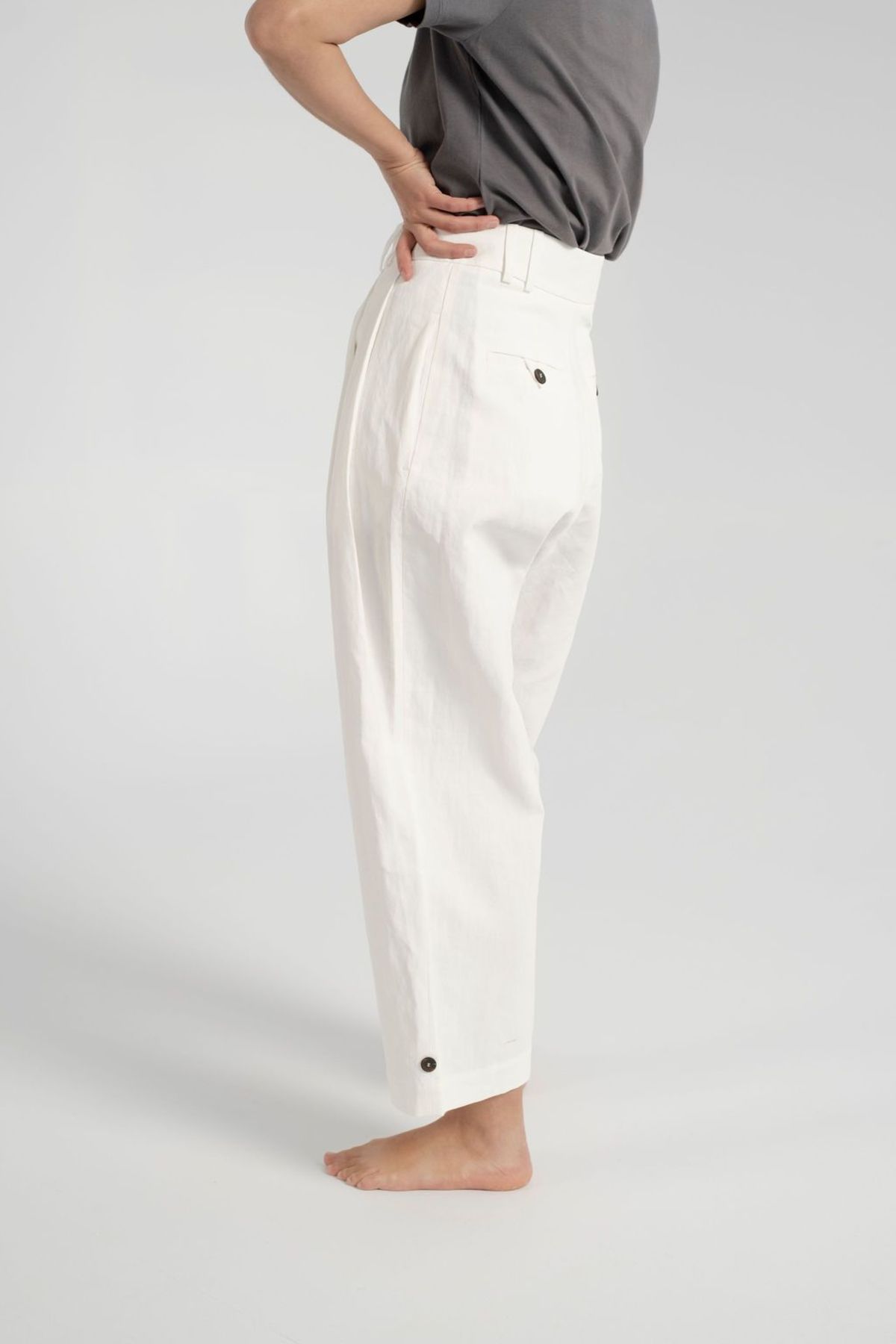Studio Nicholson Bag Pants - Milk - Image 3 of 18
