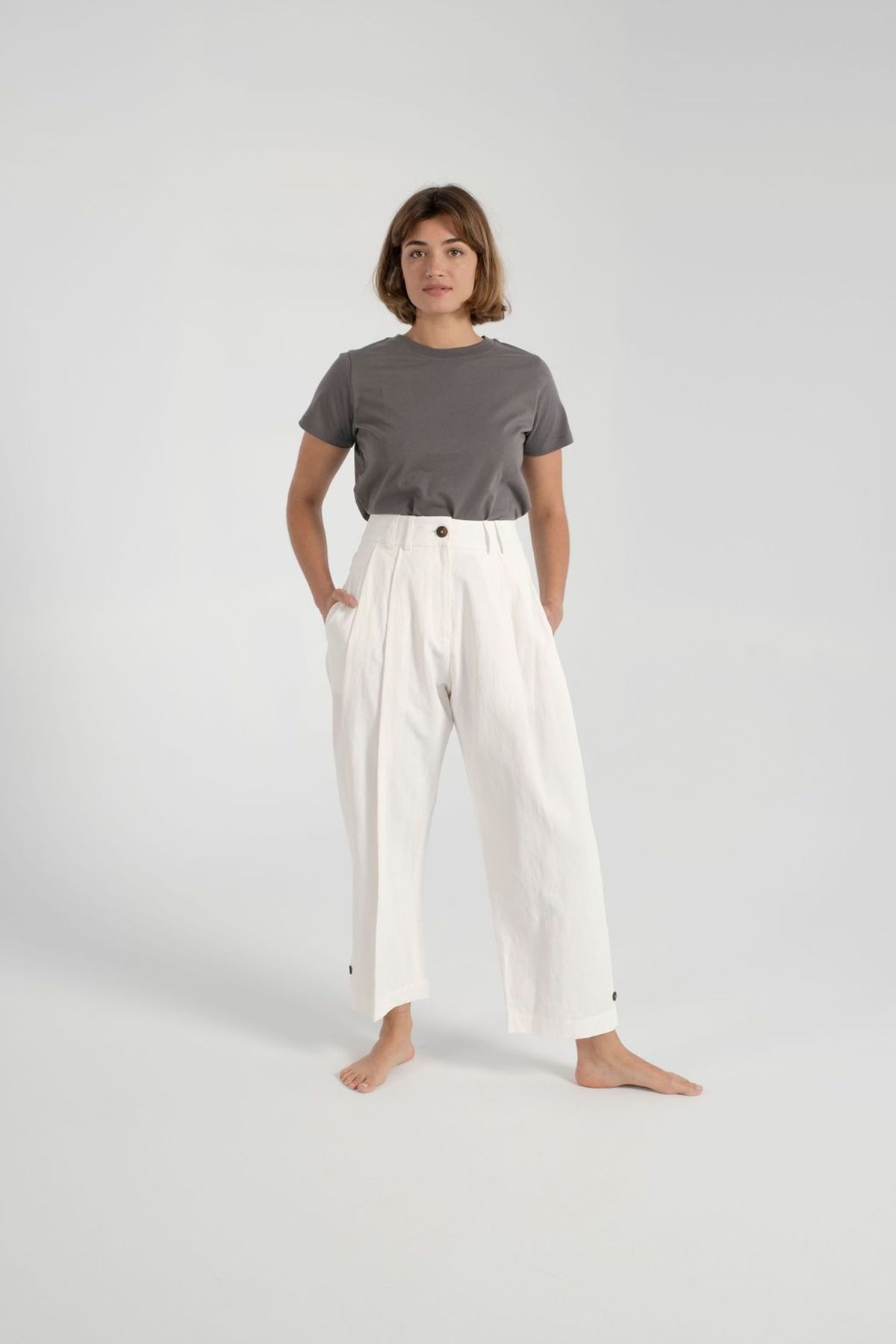 Studio Nicholson Bag Pants - Milk - Image 4 of 18