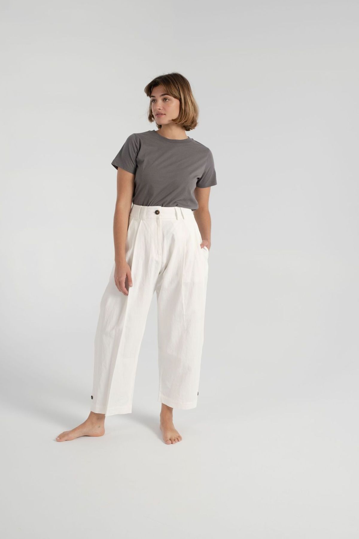 Studio Nicholson Bag Pants - Milk - Image 5 of 18