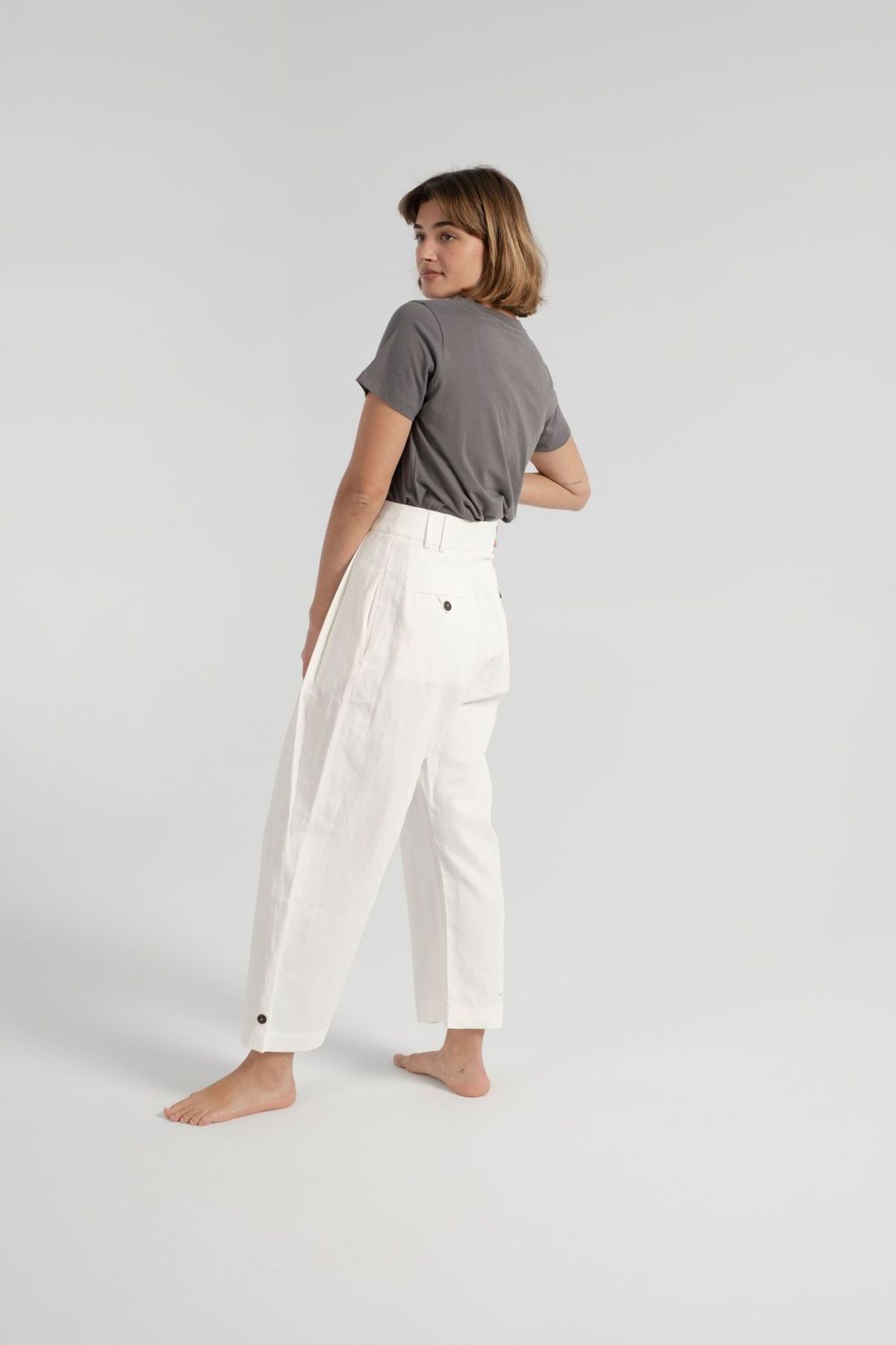 Studio Nicholson Bag Pants - Milk - Image 7 of 18