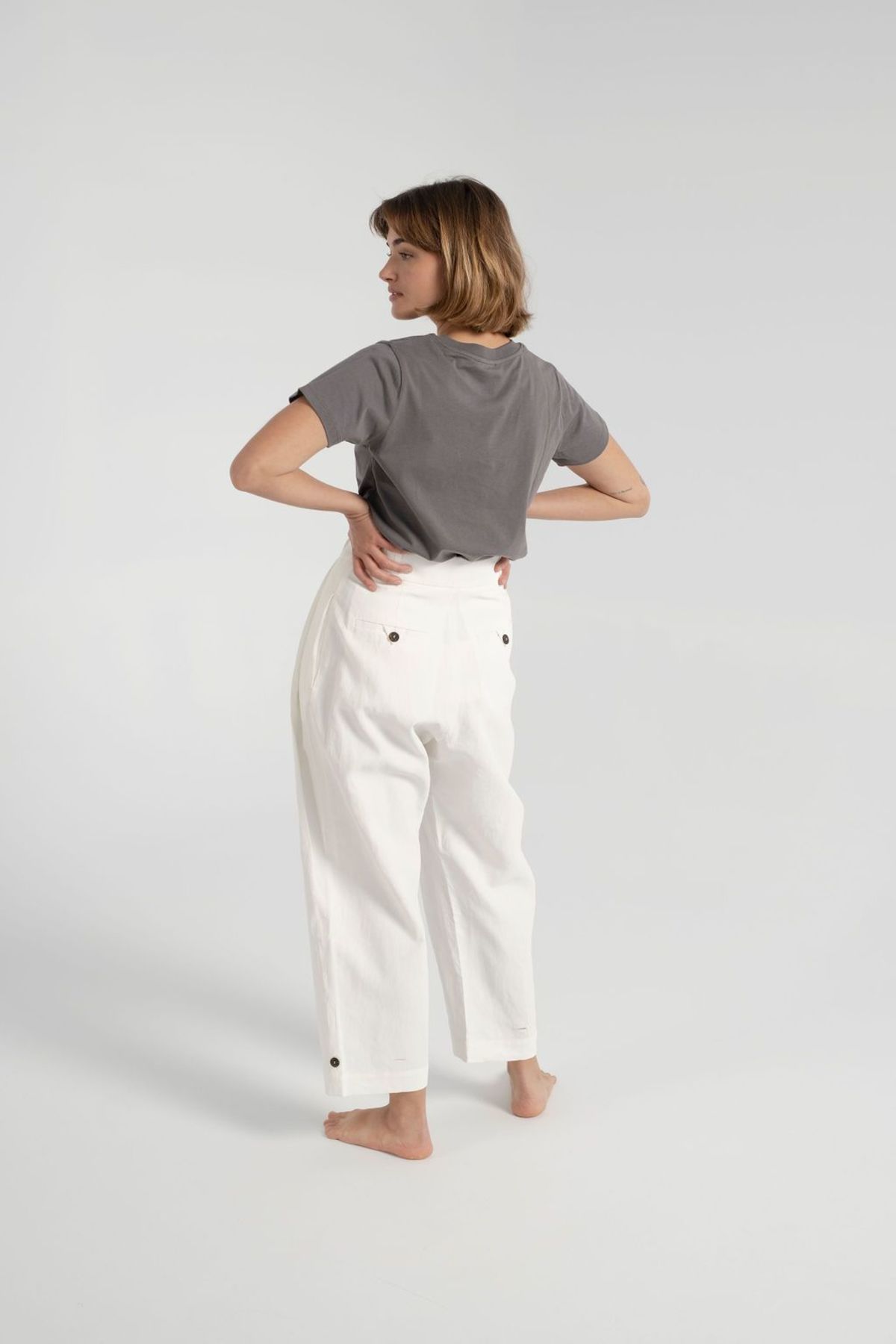Studio Nicholson Bag Pants - Milk - Image 8 of 18
