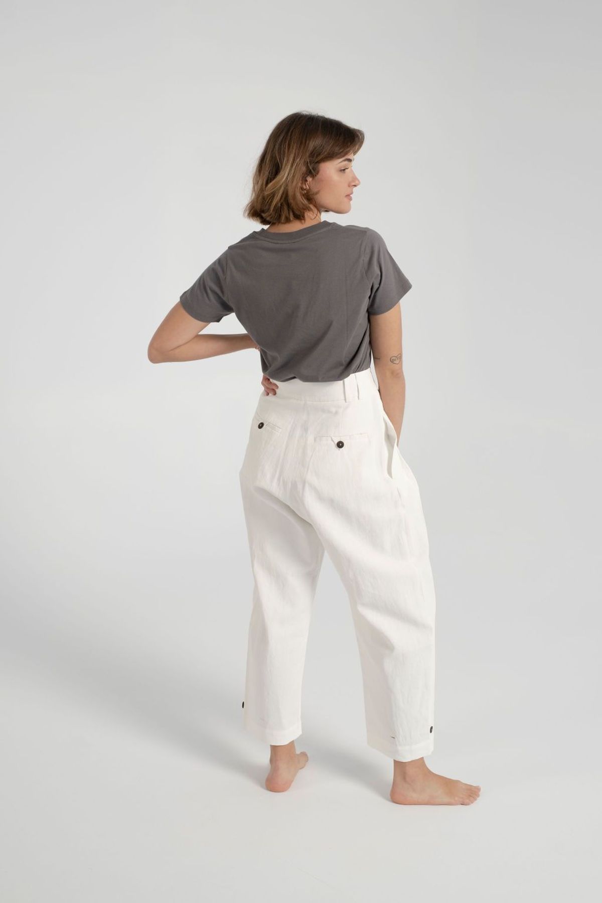 Studio Nicholson Bag Pants - Milk - Image 10 of 18