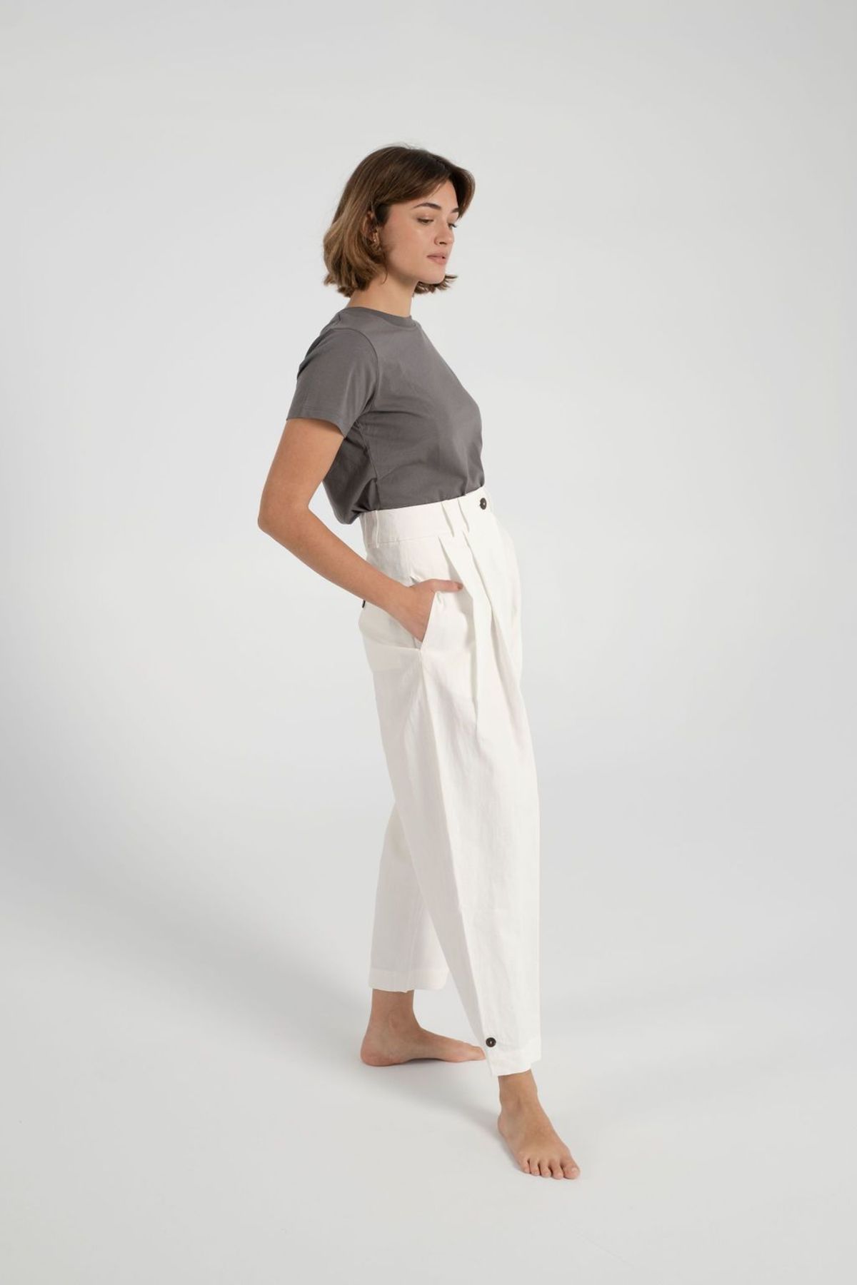 Studio Nicholson Bag Pants - Milk - Image 12 of 18