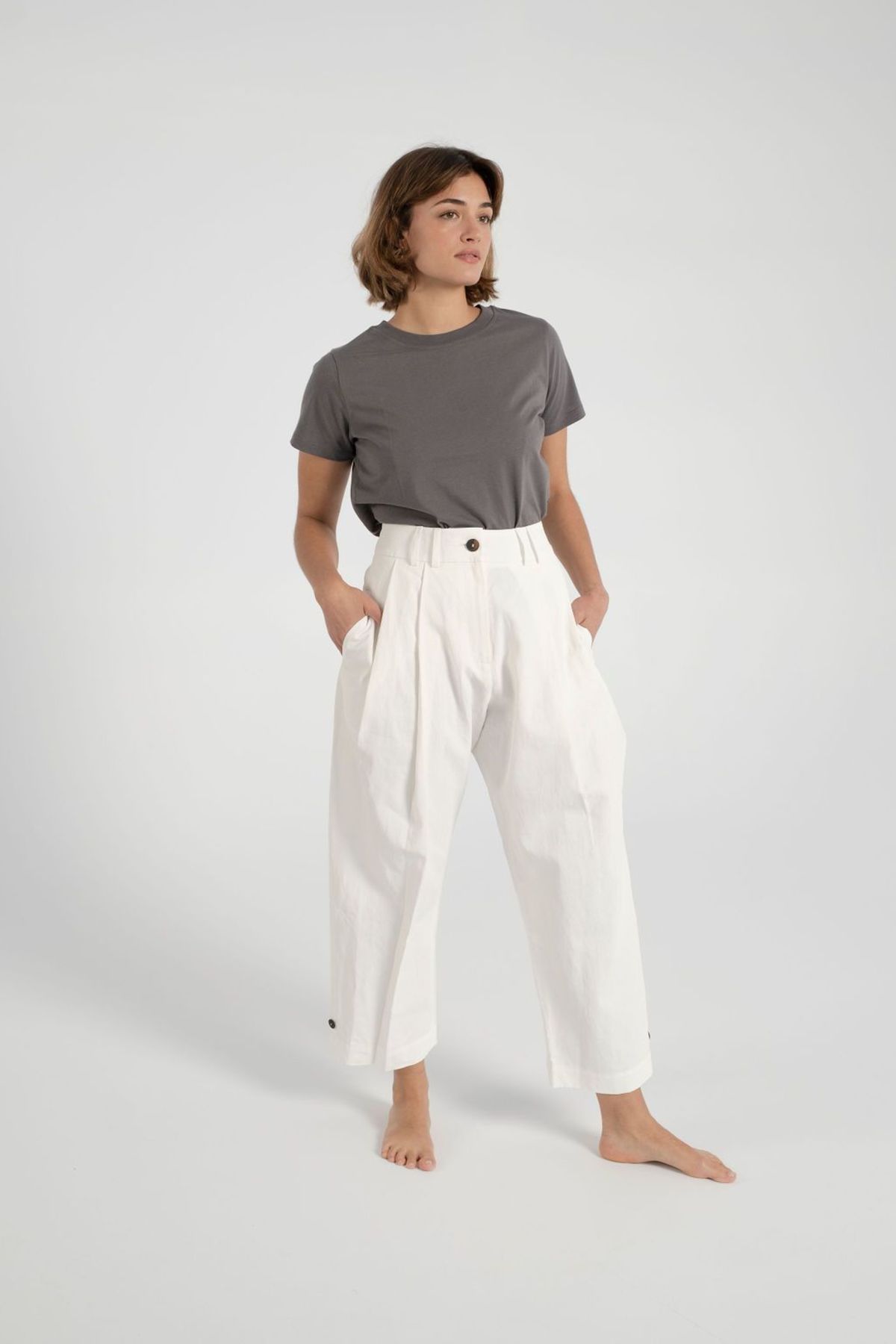 Studio Nicholson Bag Pants - Milk - Image 17 of 18