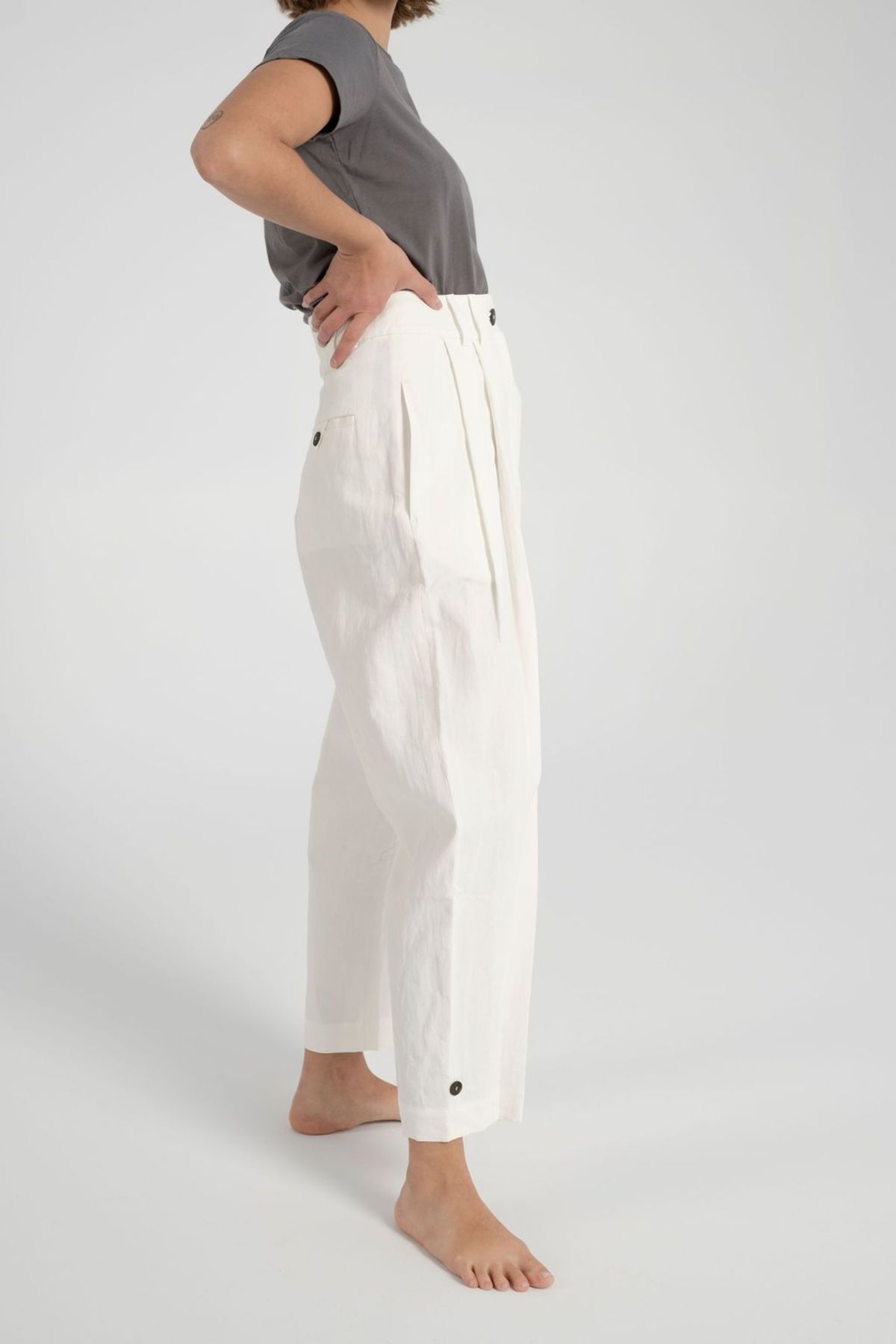 Studio Nicholson Bag Pants - Milk - Image 18 of 18