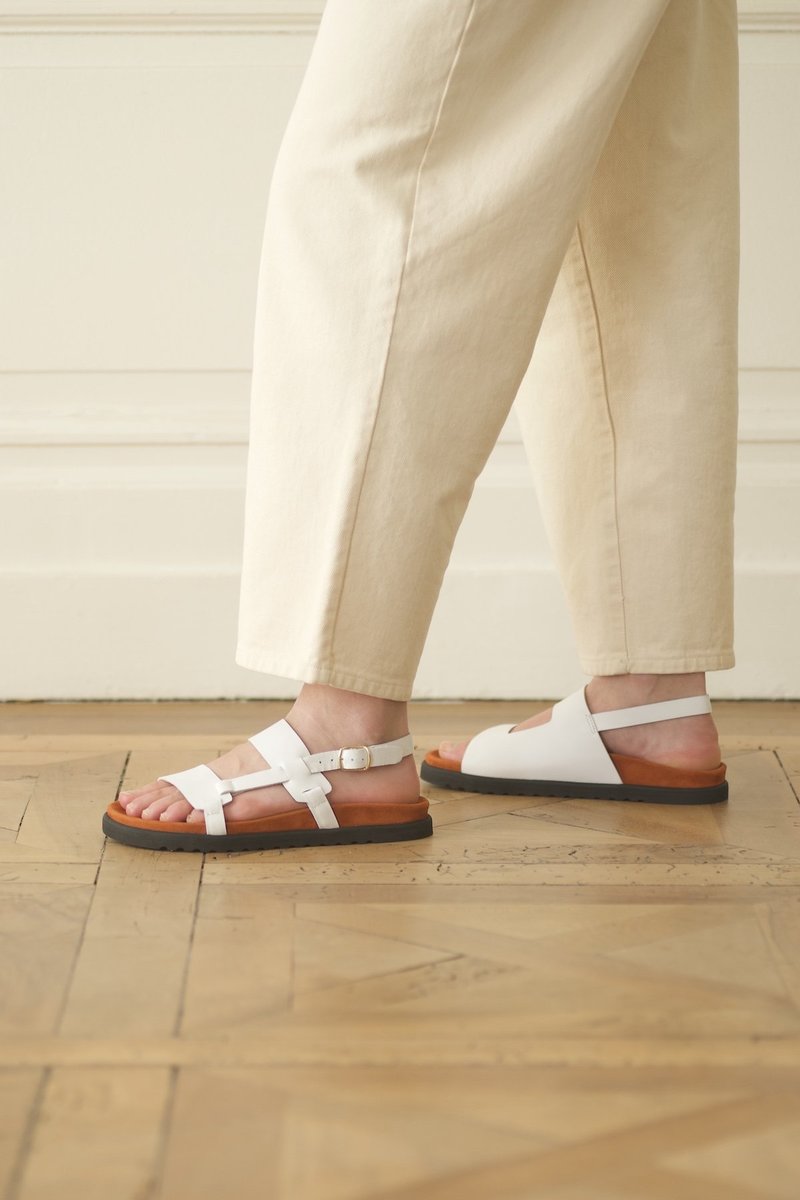 Anne Thomas Daddy Sandals - Ola White
