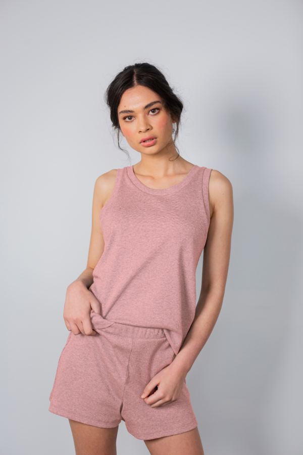 Lois Hazel Rib Tank - Rose Lois Hazel Rib Tank - Rose