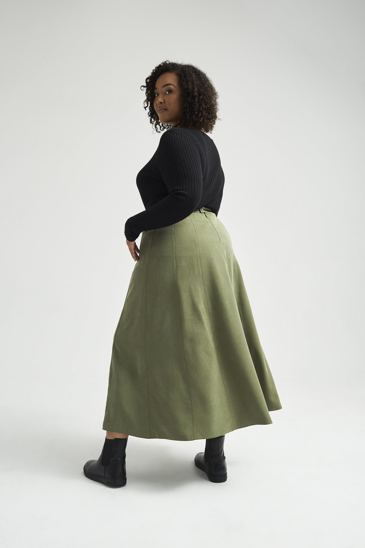 Lois Hazel Apollonia Skirt - Moss - Image 6 of 8