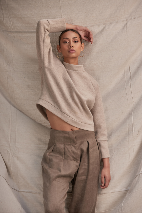 Lois Hazel Pillar Jumper - Pebble Lois Hazel Pillar Jumper - Pebble