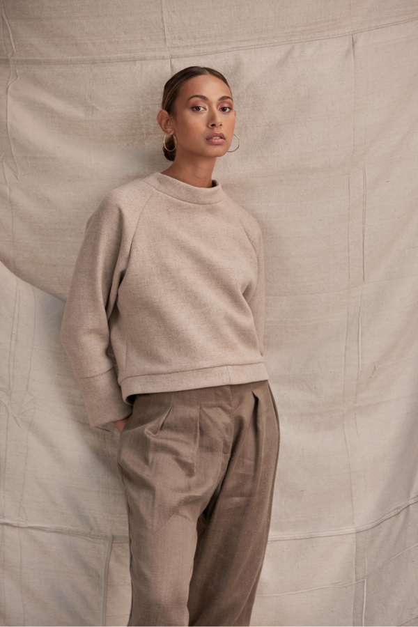 Lois Hazel Pillar Jumper - Pebble Lois Hazel Pillar Jumper - Pebble