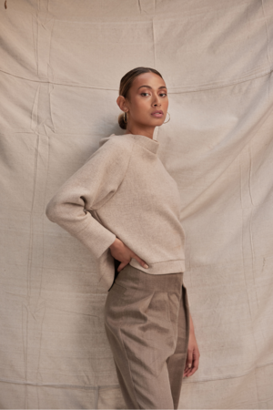 Lois Hazel Pillar Jumper - Pebble Lois Hazel Pillar Jumper - Pebble