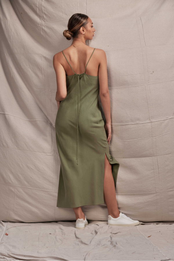 Lois Hazel Pillar Slip - Moss Lois Hazel Pillar Slip - Moss