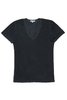 Cotton Citizen Standard V-Neck top - Jet Black - Thumbnail 1