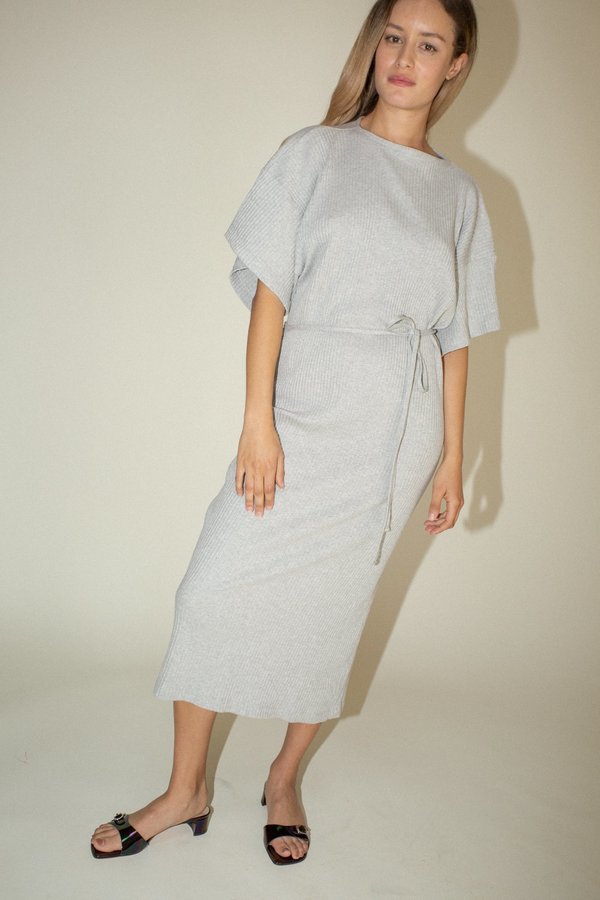 Baserange Clair Dress - Grey Melange 