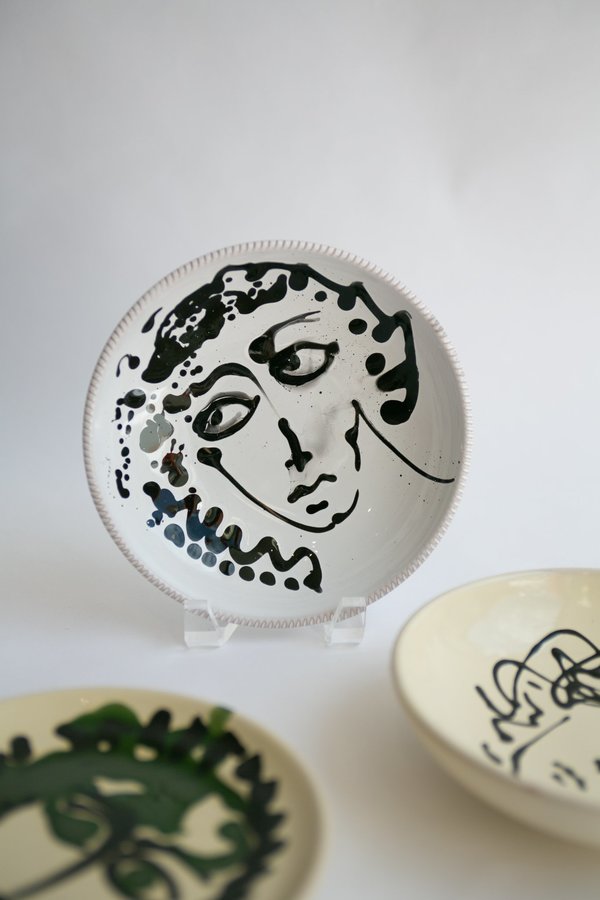 WOLF & GYPSY VINTAGE Fasano Face Pasta Bowl - white WOLF & GYPSY VINTAGE Fasano Face Pasta Bowl - white