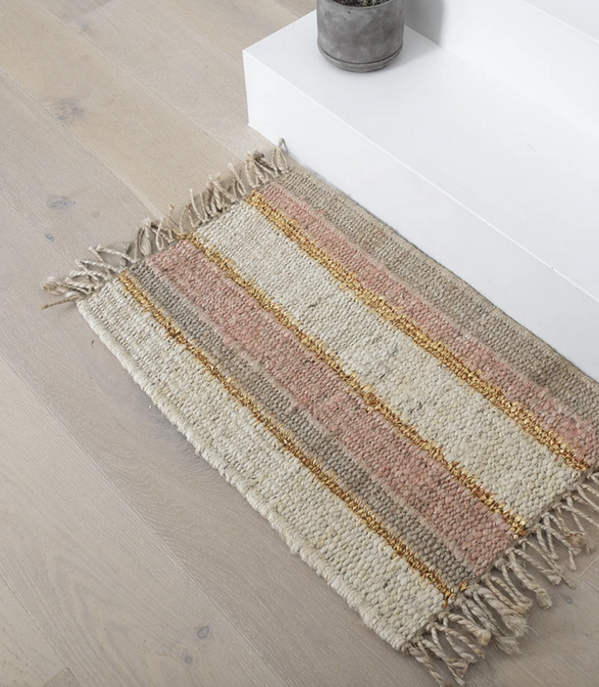 Langdon Ltd Doormat - Peachy Stripe - Image 1 of 1