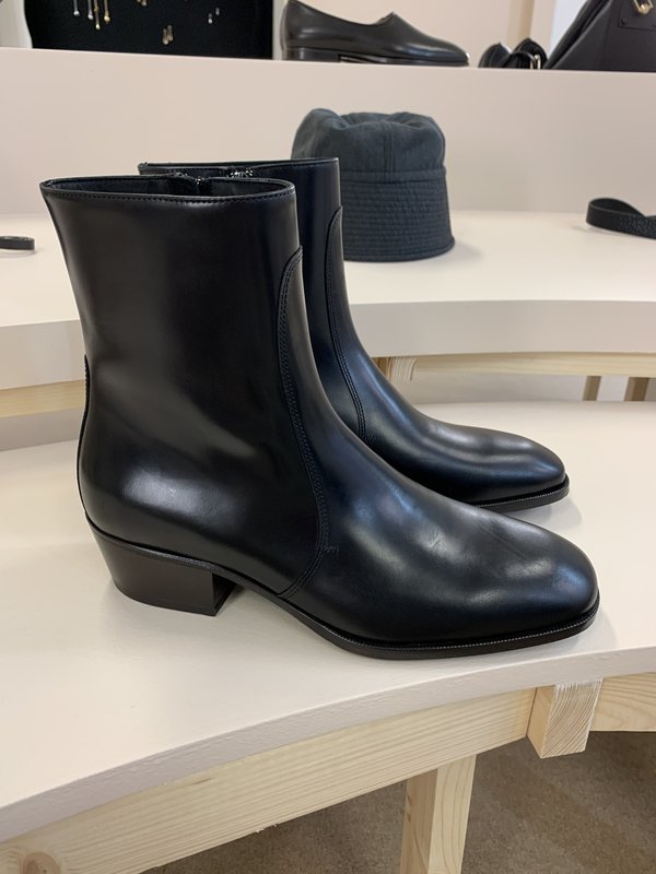 20FW LEMAIRE zipped boots コードバン 43 ブラック Lemaire Cordovan Leather Zipped Boots - Black | Garmentory