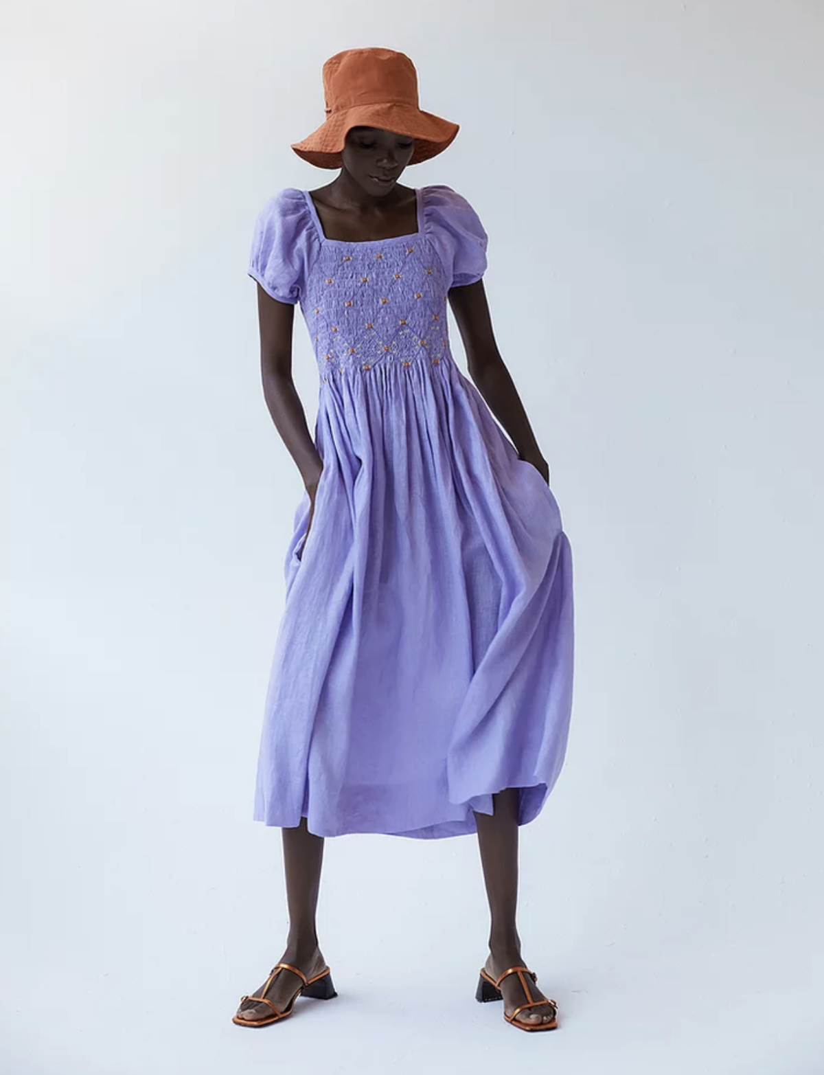 Tach Clothing Juani Linen Dress Lilac Garmentory