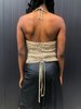 Vintage Leather Knit Halter Top - Pumice - Thumbnail 2