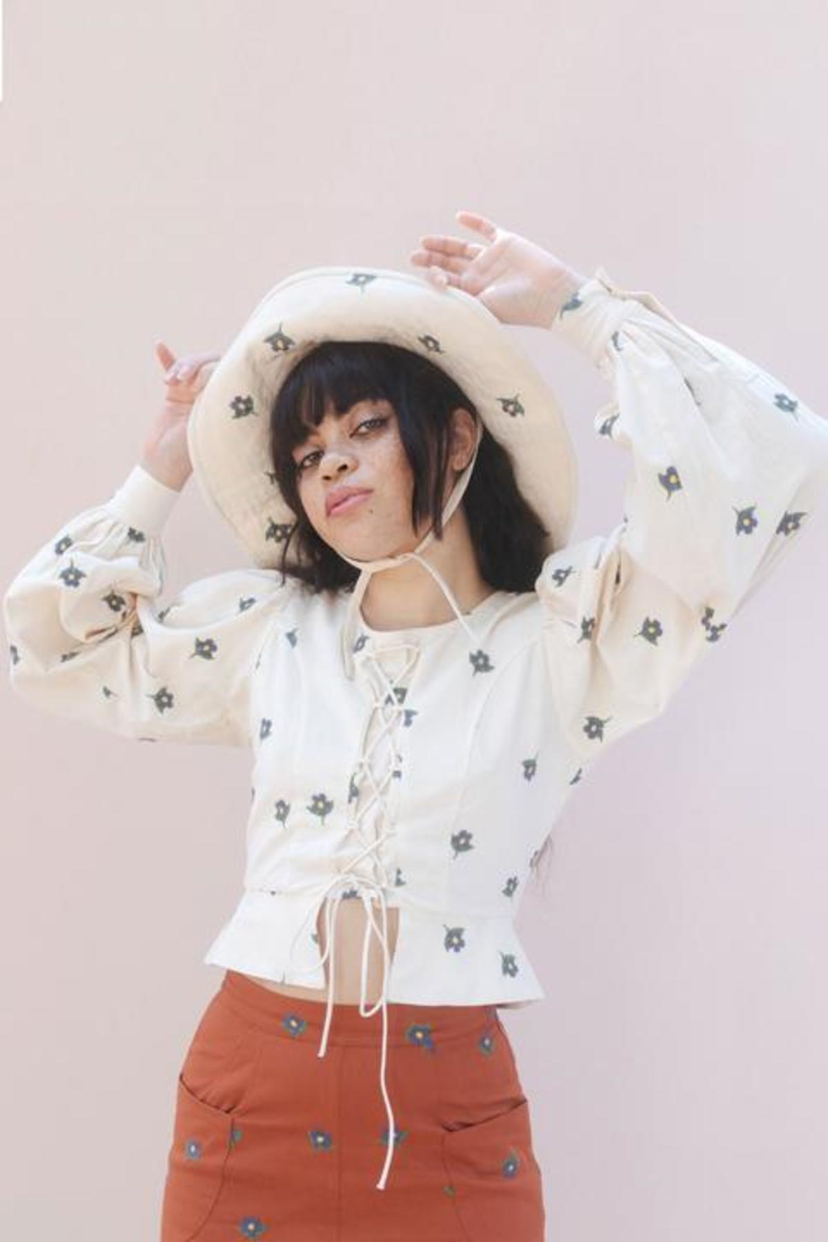 Samantha Pleet Forget Me Not Hat - ivory | Garmentory