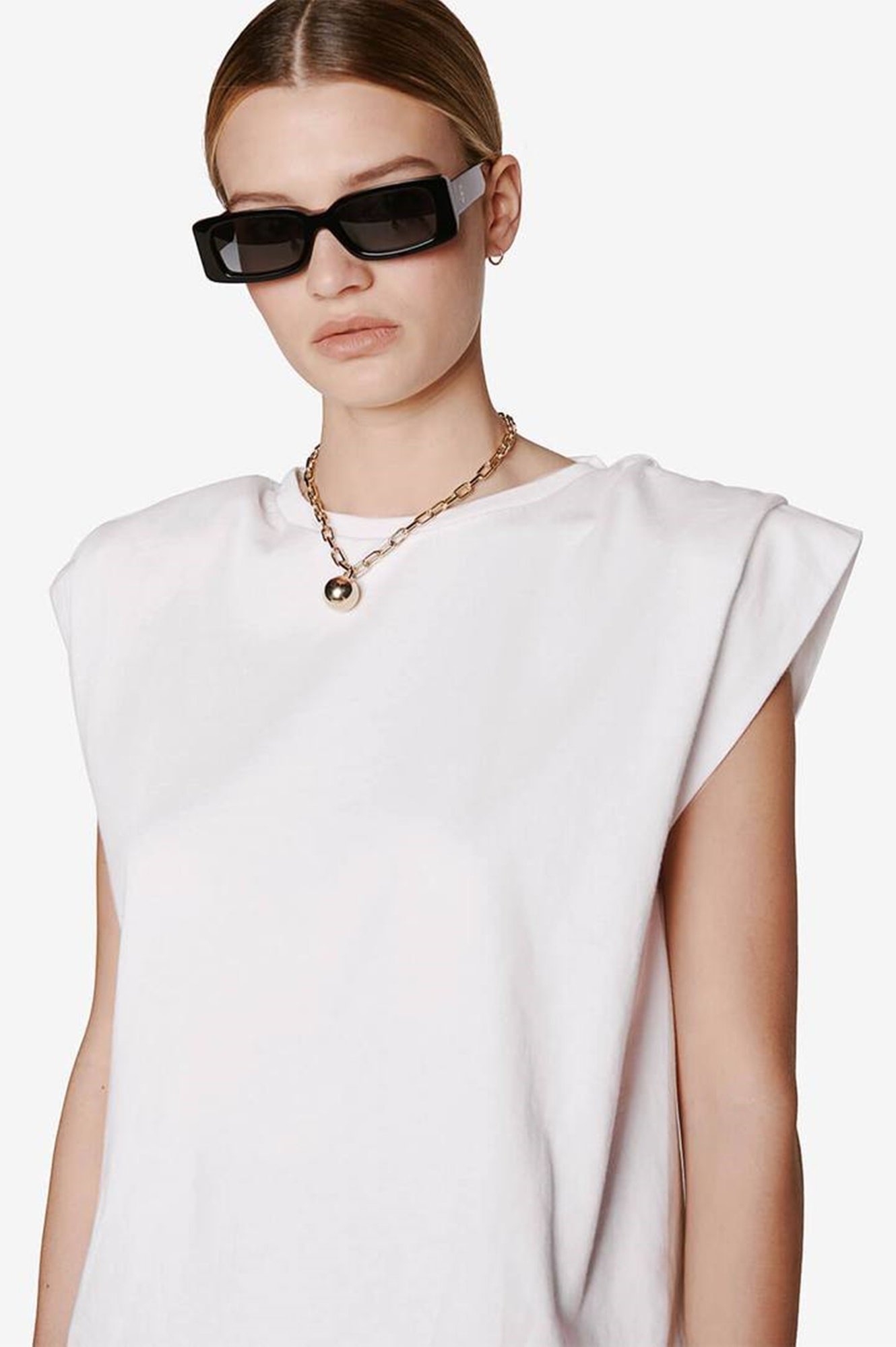 anine bing white tank