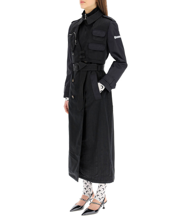 Marine Serre High Neck Trench Coat | Garmentory