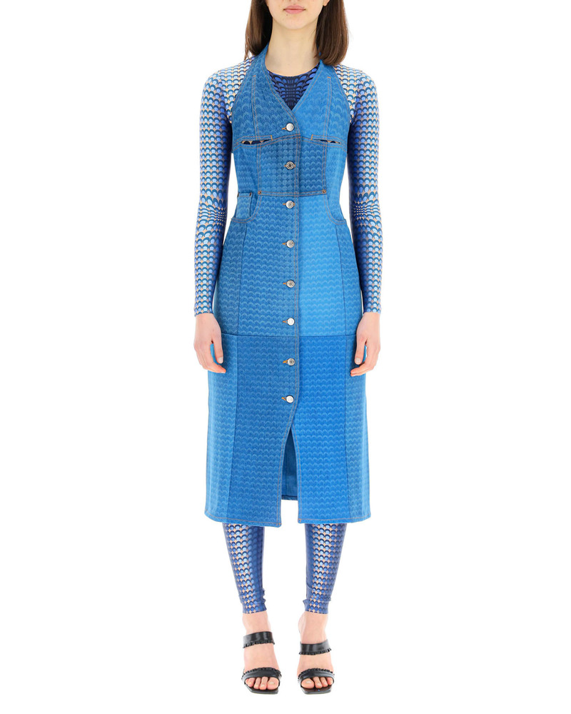 Marine Serre Denim Mini Dress | Garmentory