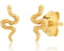 Tai Snake Post Earrings - 14k Yellow Gold - Thumbnail 1