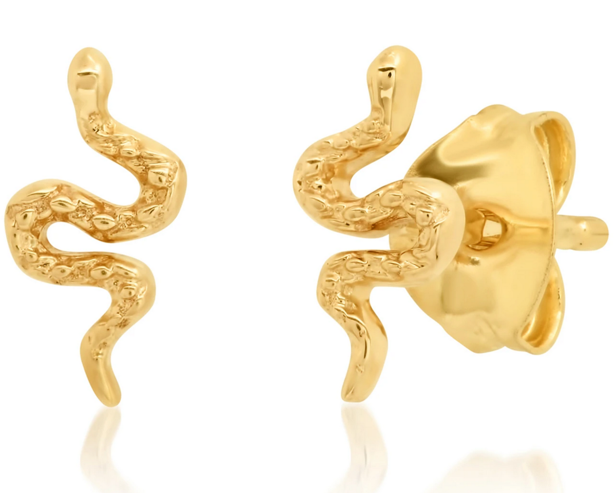 Tai Snake Post Earrings - 14k Yellow Gold - Image 1 of 1