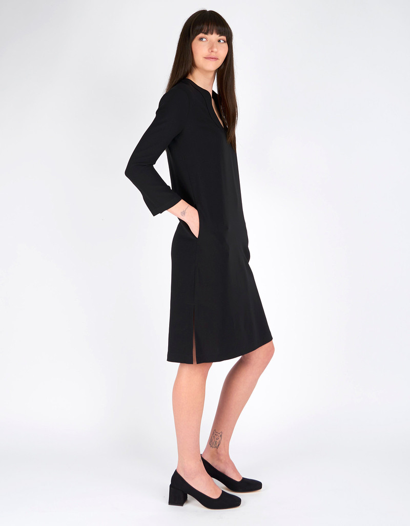 Filippa K Deep V-Neck Dress Black | Garmentory