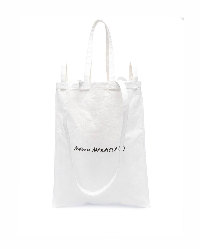 MM6 Maison Margiela Logo Tote Bag - white | Garmentory