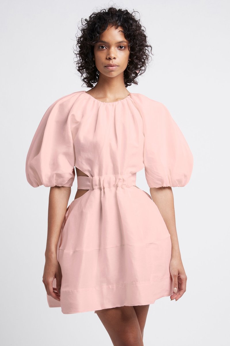 Aje Psychedelia Cut Out Dress - Blush