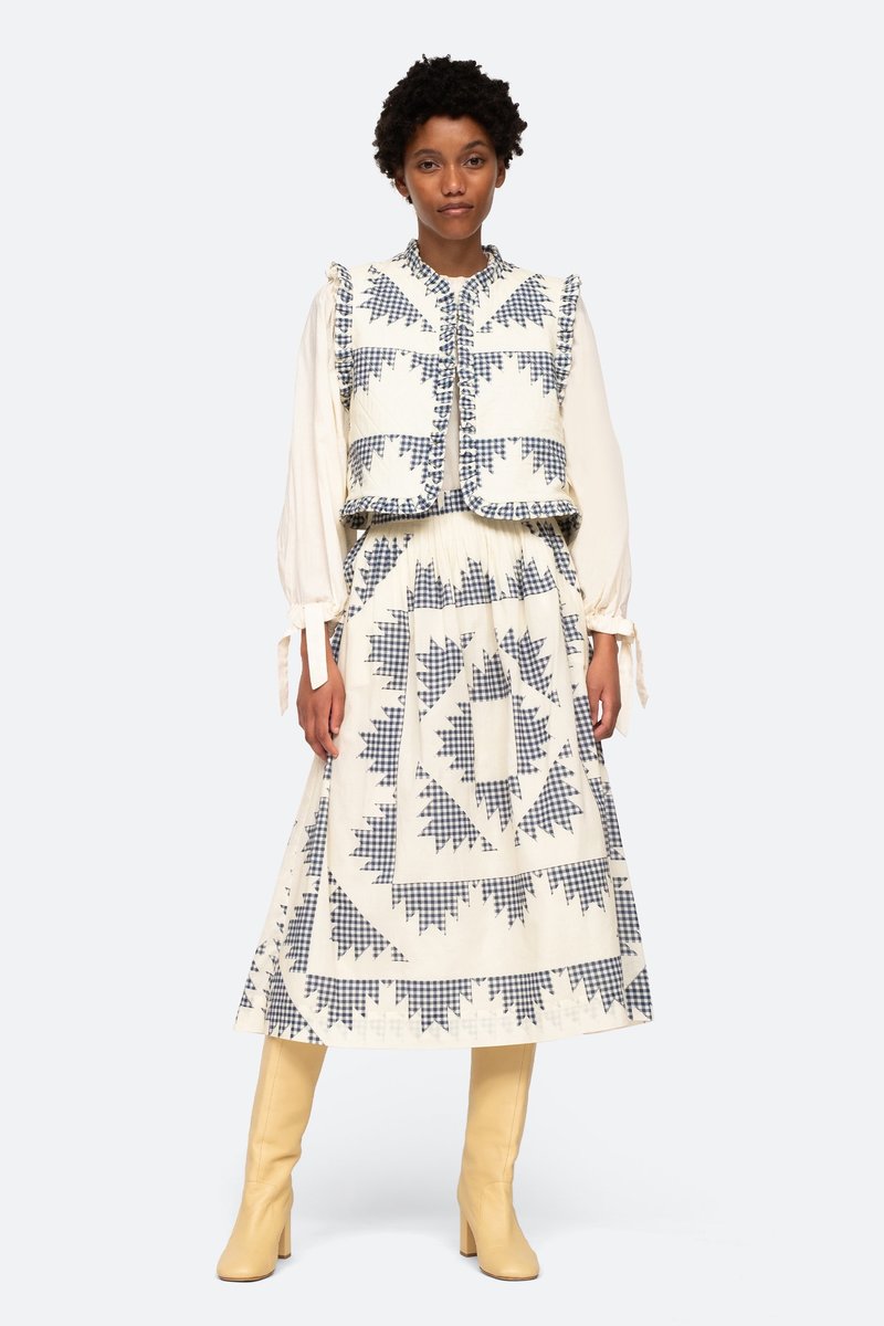 Sea NY Gloucester Gingham Quilting Skirt - MULTI | Garmentory