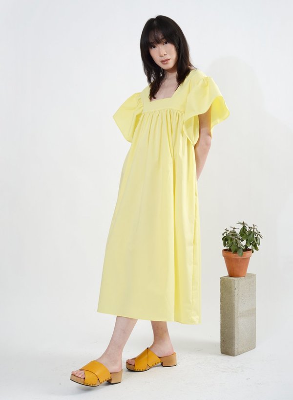 Meg Ruffle Sleeve Babydoll Dress - Yellow | Garmentory