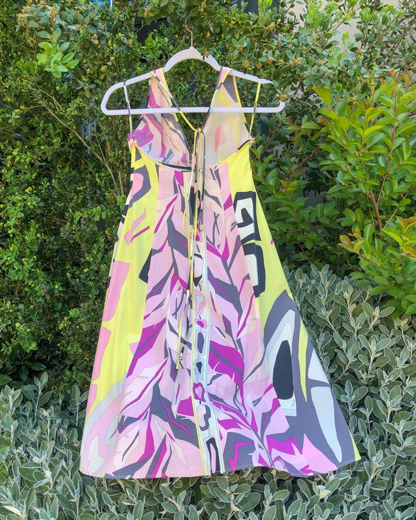Vintage Pucci Graphic Halter Dress - multi | Garmentory Vintage Pucci Graphic Halter Dress - multi | Garmentory
