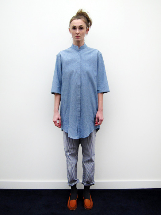 Assembly NY No Collar Shirt Dress Assembly NY No Collar Shirt Dress