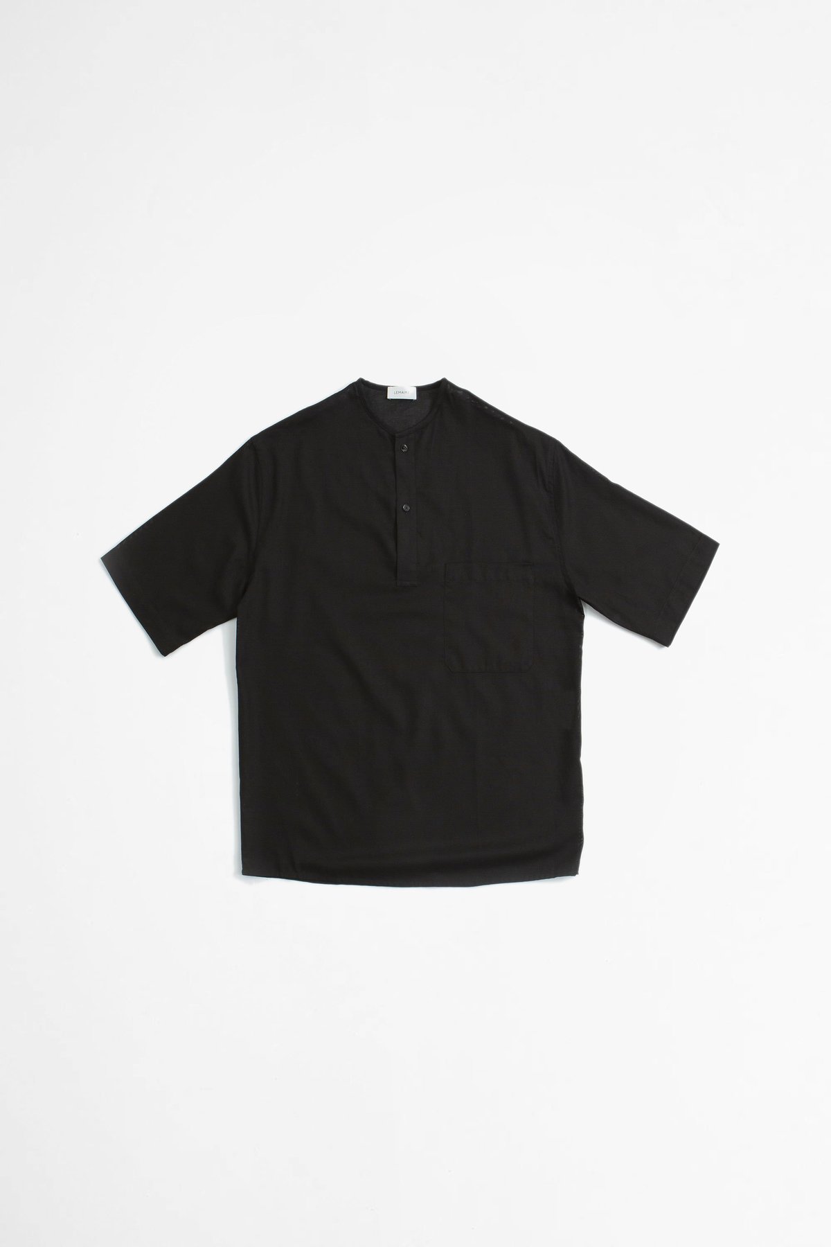 Lemaire henley top - black | Garmentory