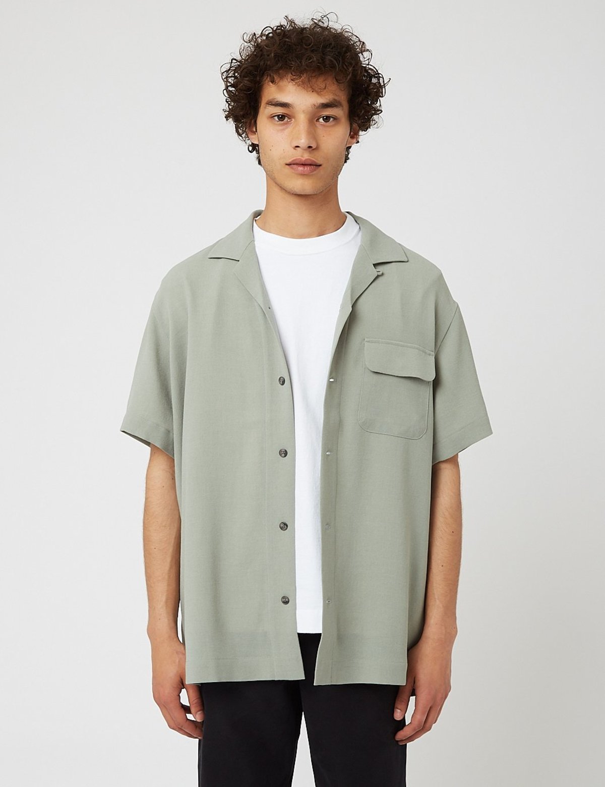 Snow Peak Quick Dry Crepe Weave Soft Shirt - Sage | Garmentory