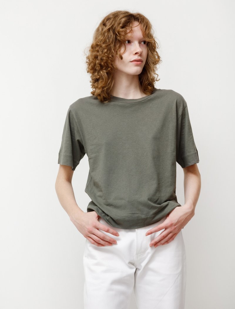 トップス MARGARET HOWELL WEAVE COTTON LINEN SHIRT Margaret Howell Basic Shirt Linen Dark Navy – Neighbour