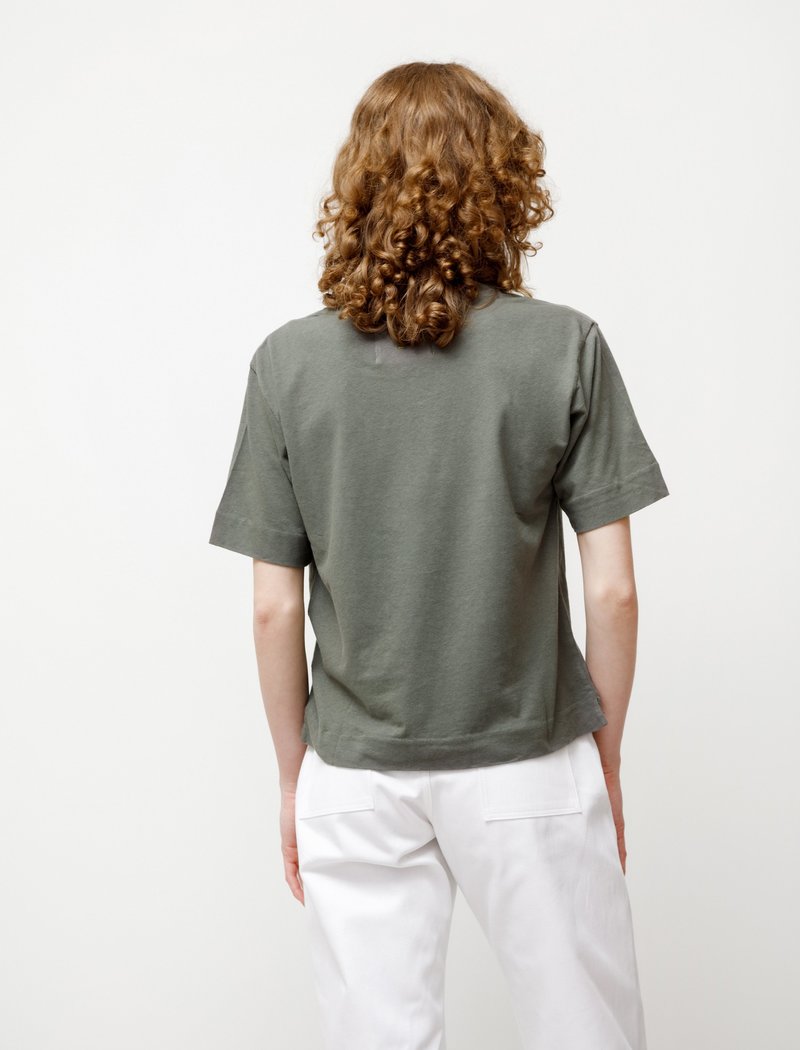 Margaret Howell Simple Cotton Linen T-Shirt - Sage | Garmentory