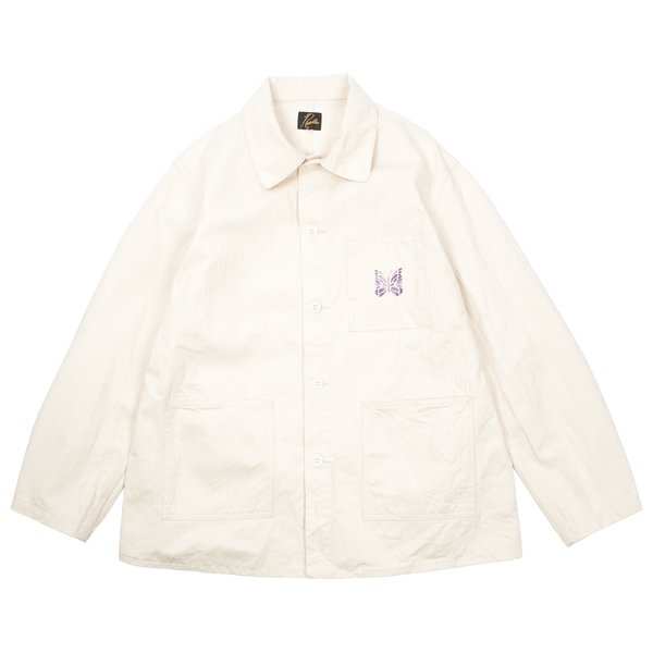 ジャケット・アウター Needles D.N.Coverall-Cotton Herringbone Needles Cotton Herringbone D.n. Coverall Jacket - Off White