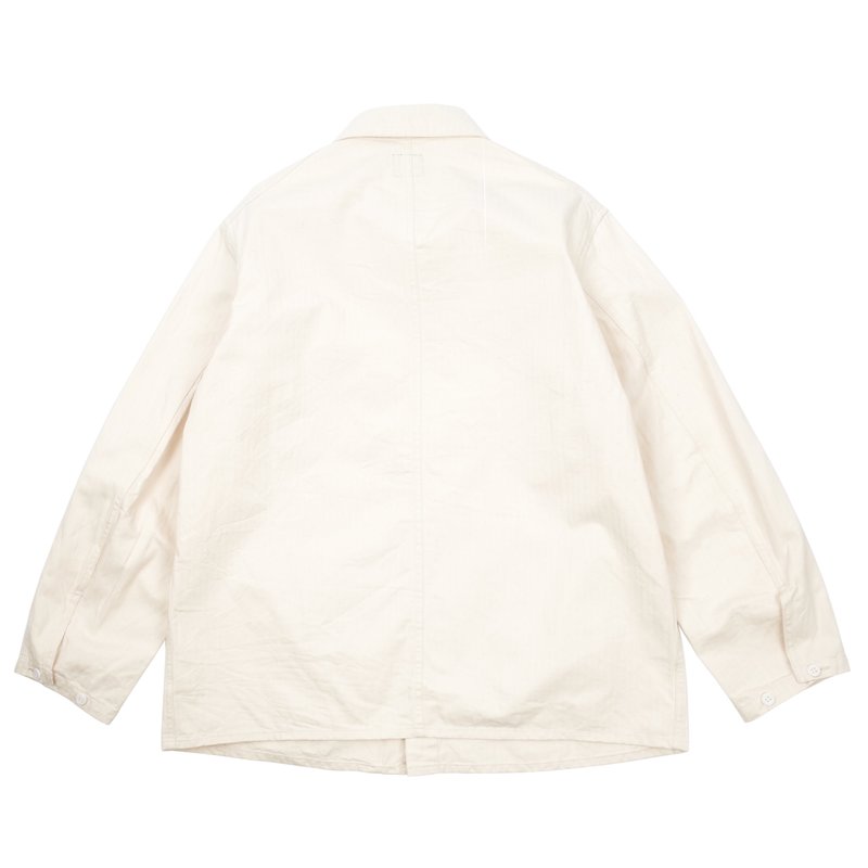 Needles Cotton Herringbone D.n. Coverall Jacket - Off White