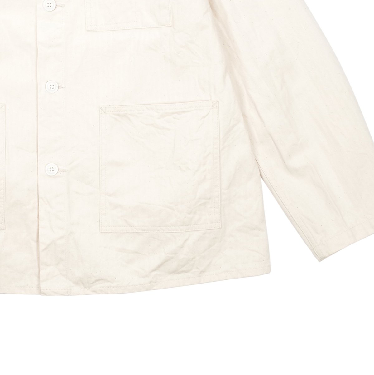 Needles Cotton Herringbone D.n. Coverall Jacket - Off White