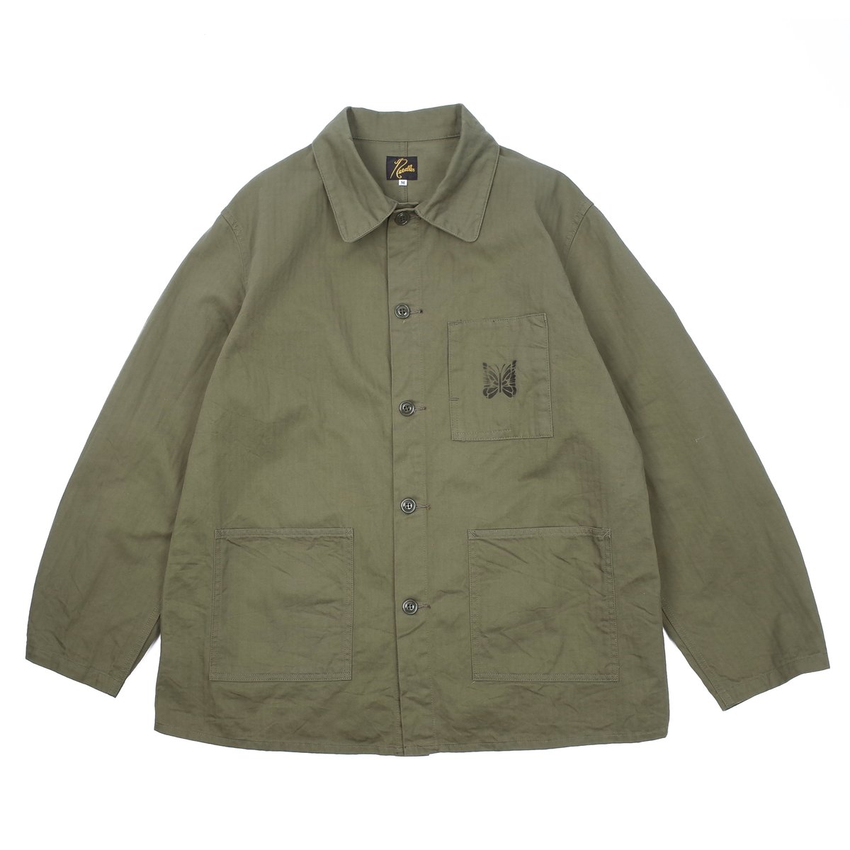 ジャケット・アウター Needles D.N.Coverall-Cotton Herringbone Needles Cotton Herringbone D.n. Coverall Jacket - Olive | Garmentory