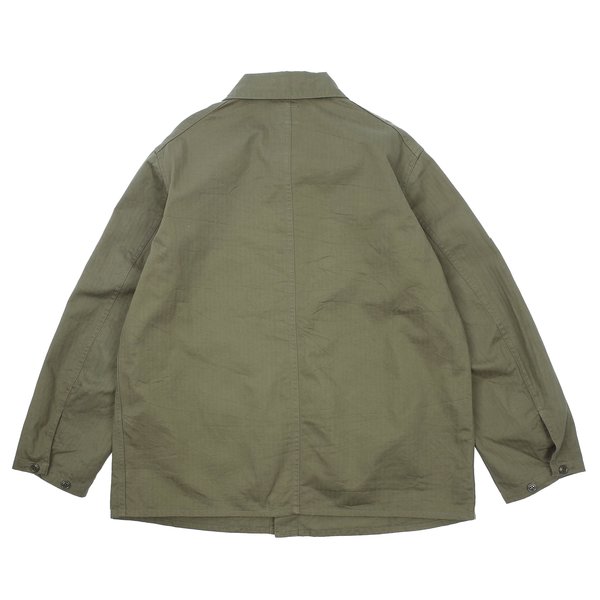 Needles Cotton Herringbone D.n. Coverall Jacket - Olive | Garmentory